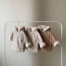 儿童冬季棉外套婴童羊羔绒加厚外套婴儿冬装保暖上衣女童加绒棉衣