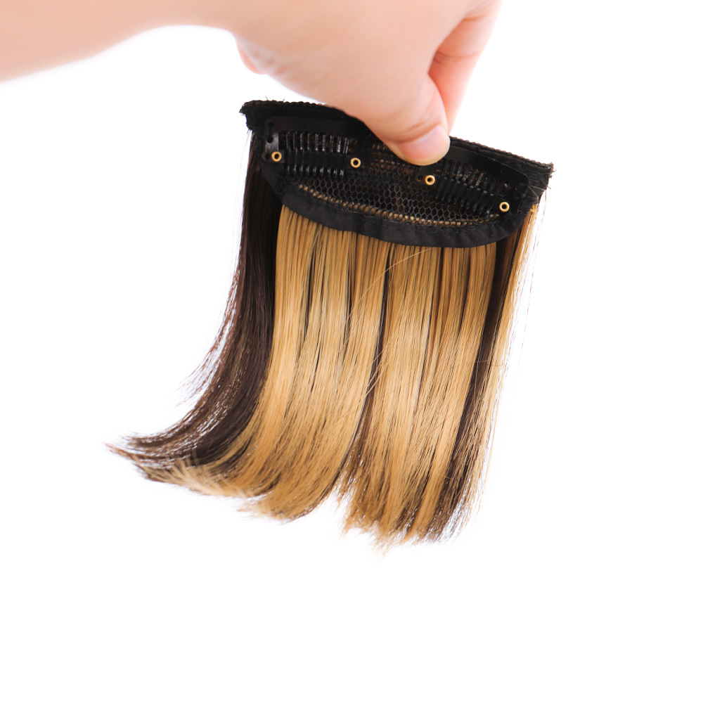 外贸假发片垫发根高温丝隐形修痕蓬松迷你一片垫发片头顶补发女