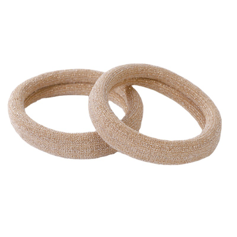 Korean Style Seamless Hairband Hair Band Ins High Elastic Towel Ring Color Women's Ponytail Base Rubber Band Hair Rope