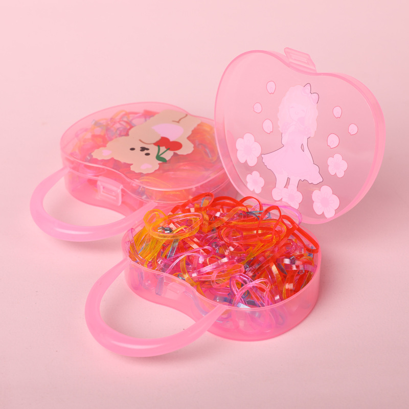 High Elasticity Children Rubber Band Portable Box Does Not Hurt Hair Thickened Disposable Small Rubber Band Head Accessories Girls' Hair Ring