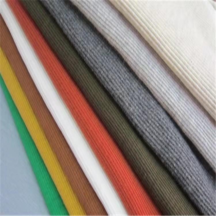现货供应  罗纹布 1x1幅宽1米 低弹丝大布丝光棉袖口 领子下摆