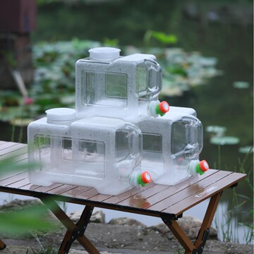 5-25升透明纯净水桶家用饮水桶 pc户外露营车载自驾游带水龙头储