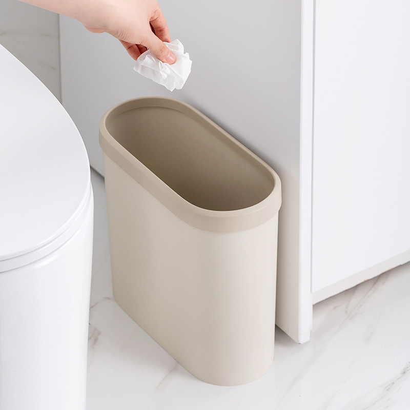 品沐设计 卫生间垃圾桶窄缝卧室厨房厕所家用创意跑道无盖