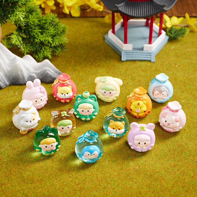 Eye-Making Blind Bag Creative Cute Poop Small Cute Cartoon PVC Trendy Play Doll Girl Heart Birthday Gift