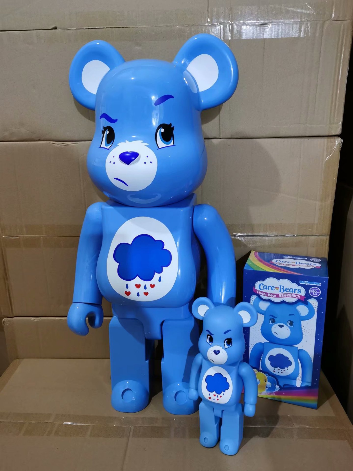 70cm abs关节可动咔咔齿轮 积木熊暴力熊 蓝色爱心熊 手办模型