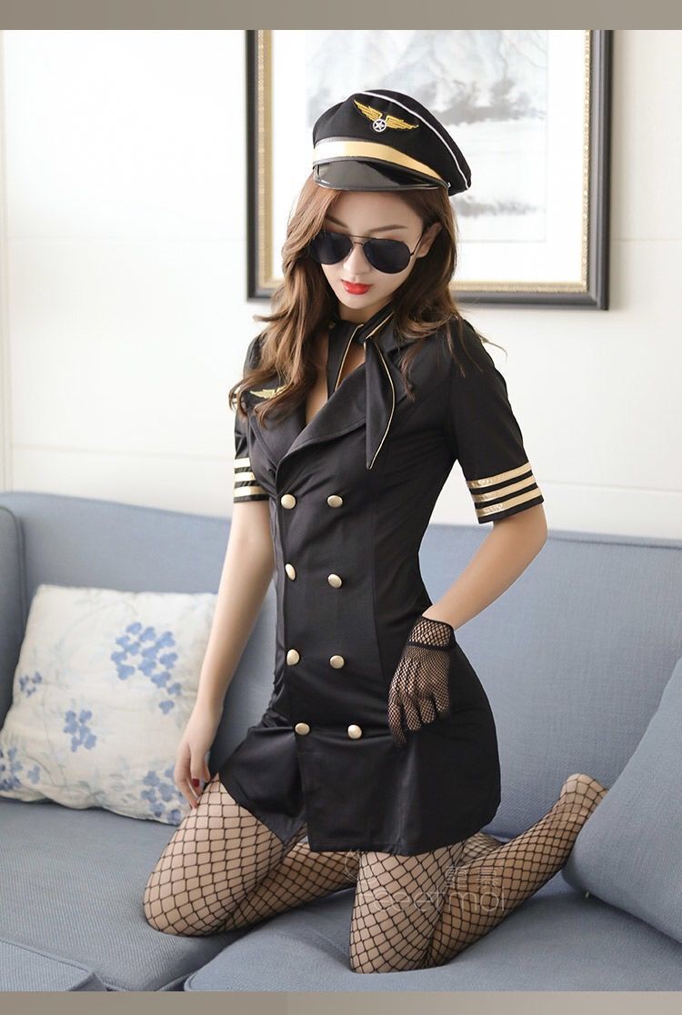 情趣内衣女极度诱惑免脱激情夜店空姐制服诱惑开档超短裙性感套装