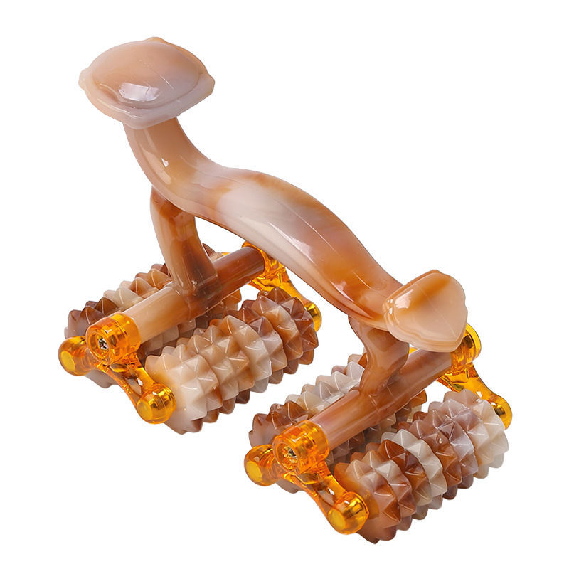 月球车滚轮按摩器背部腰部腿手动养生玉如意全身搓经络刷十六轮