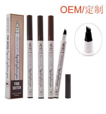 Three Or Four Heads Eyebrow Pencil Liquid Eyebrow Pencil Extremely Fine Thrush Four Heads Eyebrow Pencil Waterproof and Durable Four Jaw Eyebrow Pencil