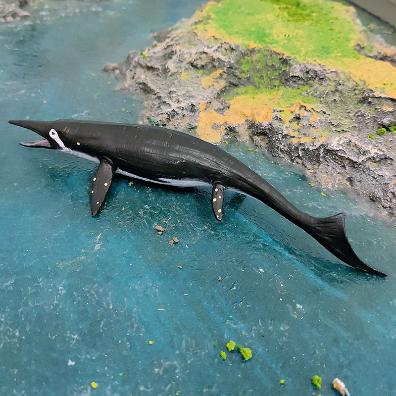 跨境儿童科教认知仿真海洋动物模型萨斯特鱼龙古生物装饰摆件玩具