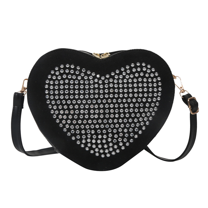 Summer Fashion Diamond Love Crossbody Bag Niche Personality Women Bags2023 Popular All-Matching Underarm Shoulder Bag