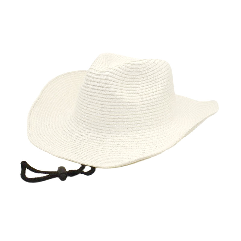 Foreign Trade Men's Western Cowboy Hat Sun-Proof Straw Hat Beach Sun Hat Men's and Women's Summer Fedora Hat Sun Hat Tide