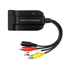 HDMI转AV/S端子转换器高清复合视频线供电HDMI TO AV/S端转换器线