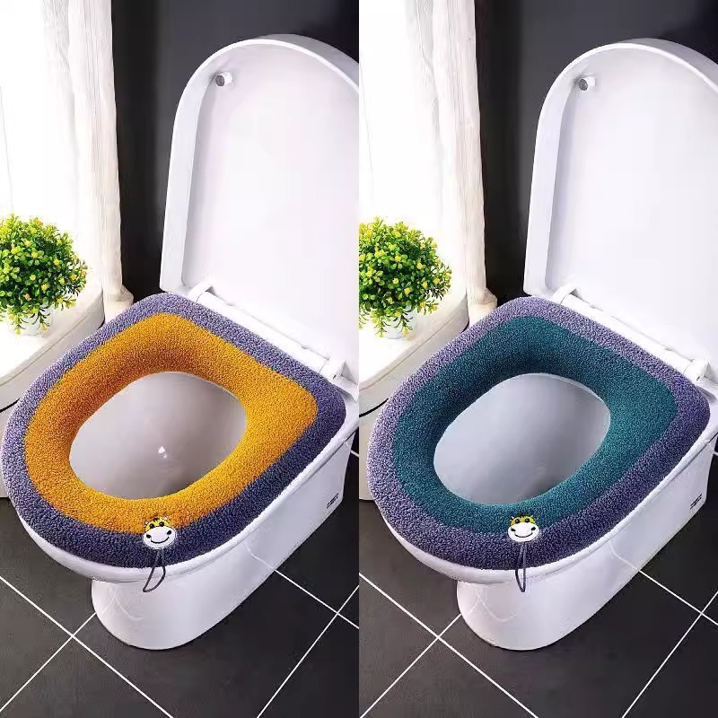 Domestic Toilet Toilet Mat Autumn and Winter Potty Seat Padded Velvet Thickened Toilet Seat Four Seasons Universal Toilet Seat Cover