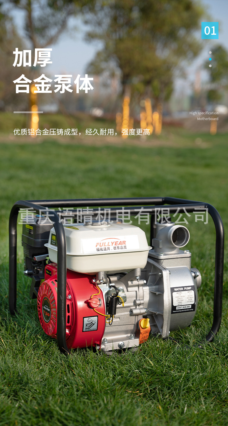 汽油水泵1寸2寸3寸4寸农用灌溉抽水泵 消防泵 2寸高压水泵污水泵