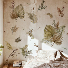 新款大号植物花卉背景墙北欧风格装饰壁纸墙贴画厂家