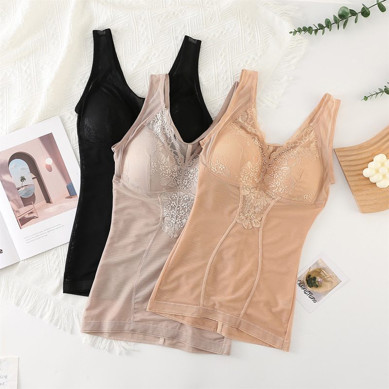 外贸塑身衣罩杯无钢圈薄款收腹束腰美背束上身美体衣加大码200斤