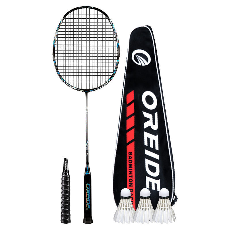 Orede R8 God of War Badminton Racket Full Carbon Handle 26 Pounds Single Double Racket Package Durable Ultra-Light Attack