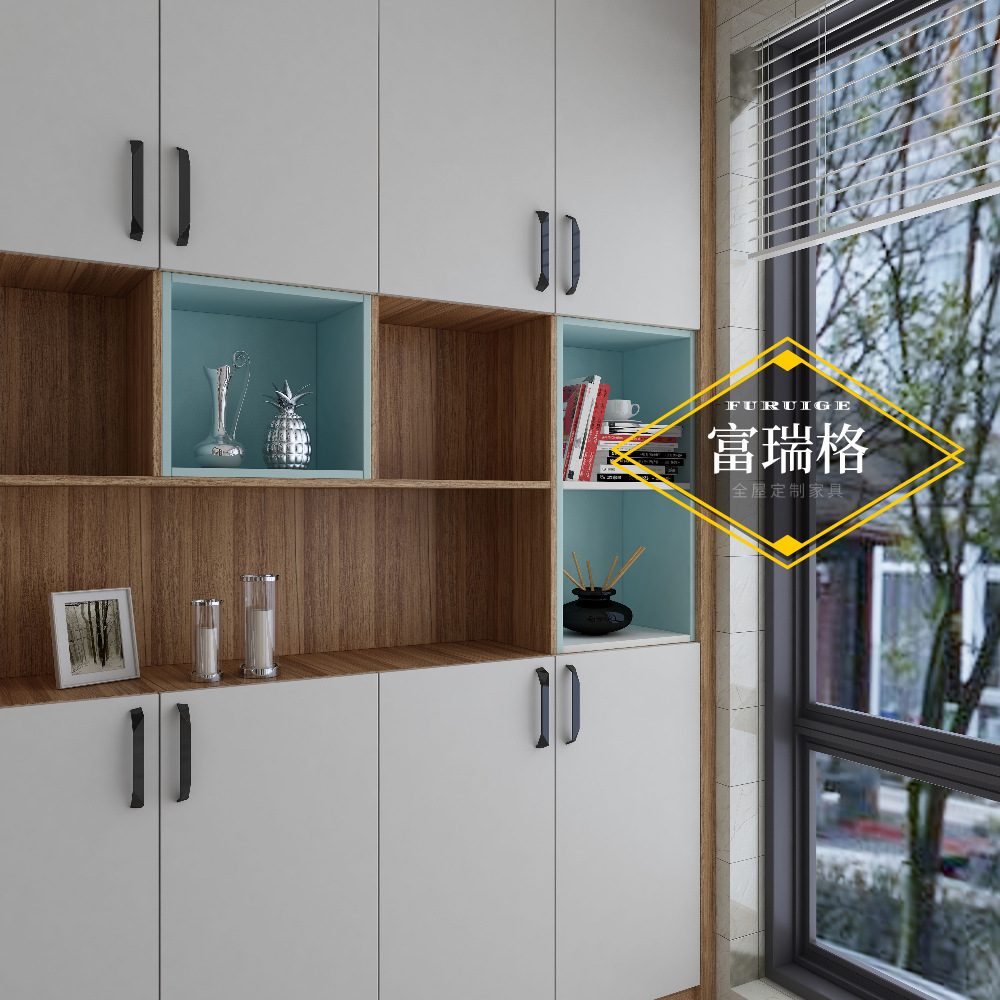 富瑞格全屋定做家居北欧风入户玄关柜定制套色鞋柜【可到厂参观】