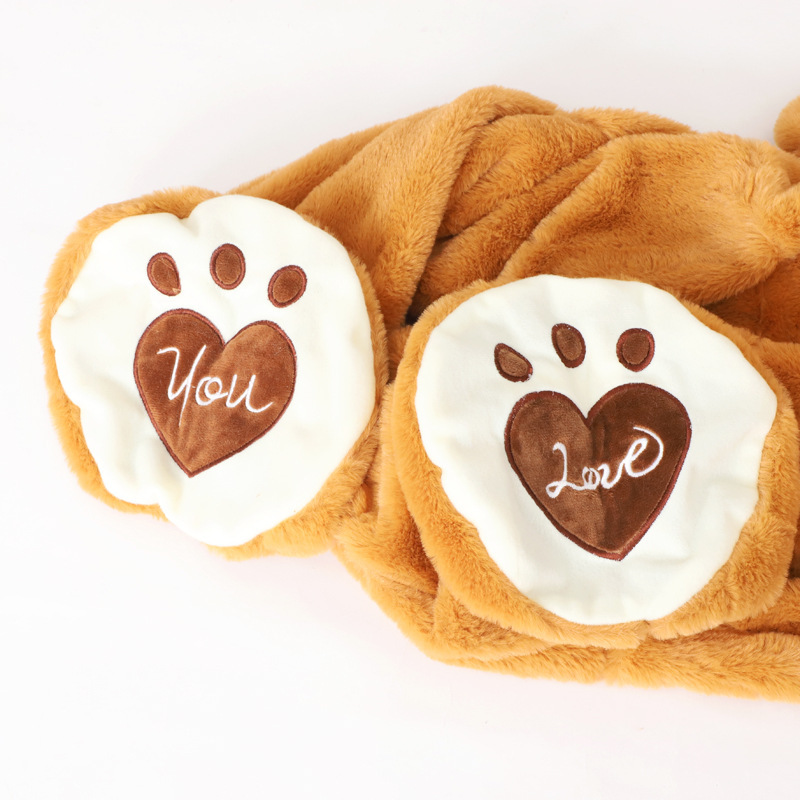 厂家直销泰迪熊皮壳美国大熊皮壳围巾熊皮套半成品批发