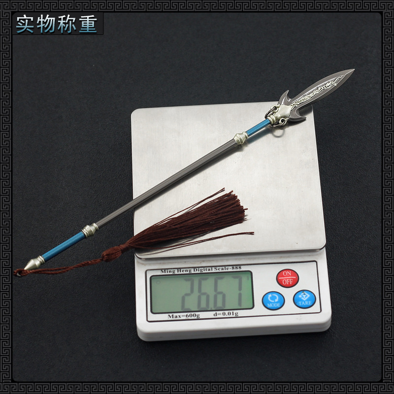 三国英雄西凉马超长枪关羽青龙偃月刀关刀手办武器兵器道具模型