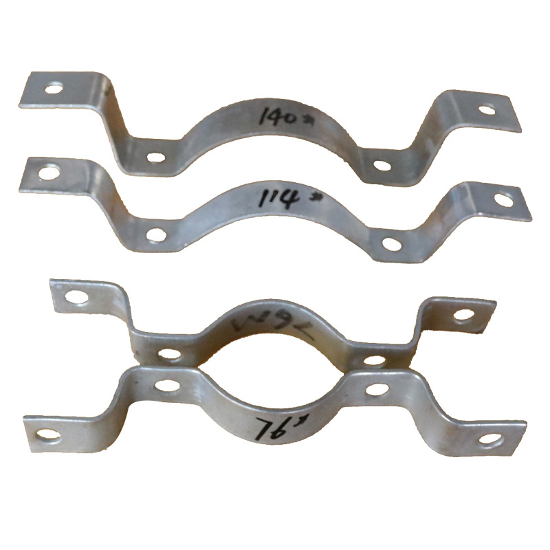 道路指示牌专用双面抱箍2.5寸管抱环管夹卡箍铝槽紧固镀锌扁铁箍