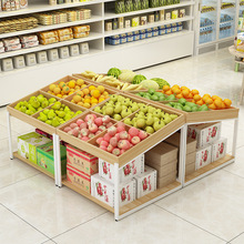 超市水果货架展示架多功能水果架子货架蔬菜架子钢木架水果店
