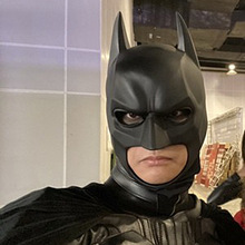 万圣节派对聚会装扮面罩黑色半脸蝙蝠侠面具假面舞会乳胶头套道具