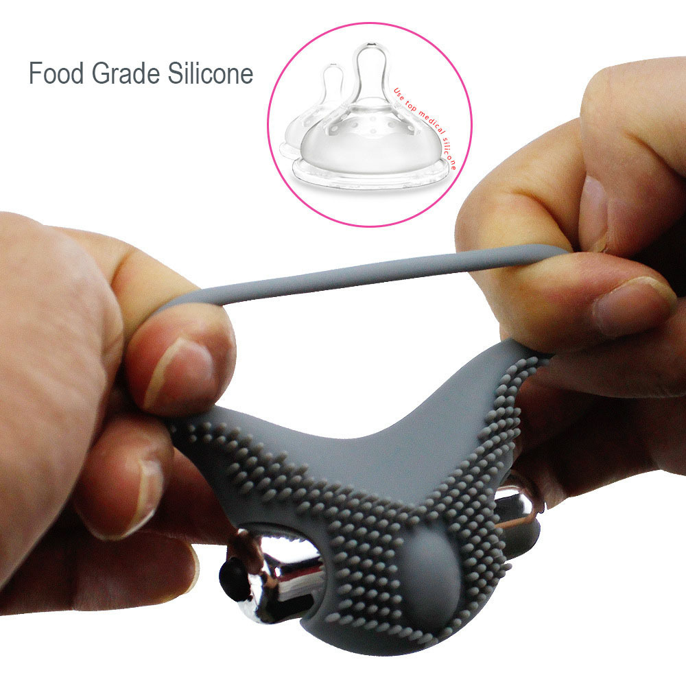 充电硅胶震动锁精环男用延时自慰器阴茎套环夫妻共用充电环