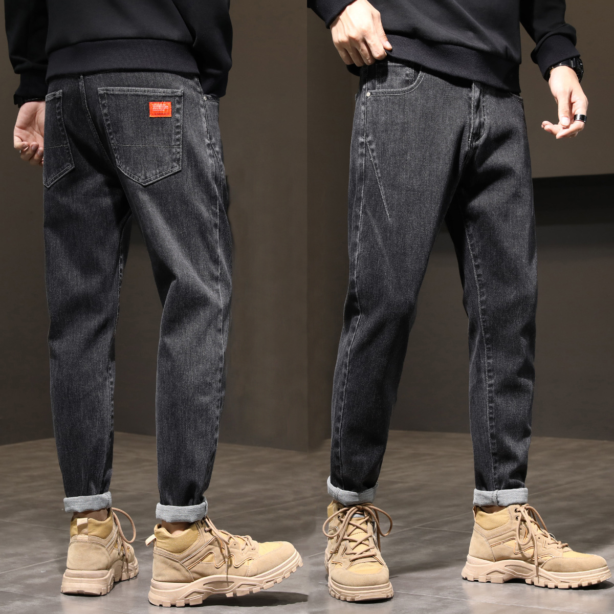 男士裤子九分休闲男款直筒牛仔裤男夏季宽松男裤批发薄款高端男生