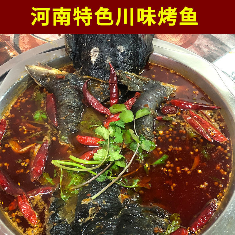 河南商丘特产川味烤鲶鱼麻辣鲜香清江鱼黑鱼红鲤鱼烤鱼