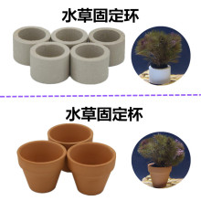 鱼缸水草固定底部沉底水草种植固定新手底座漂浮陶瓷环沉环养草