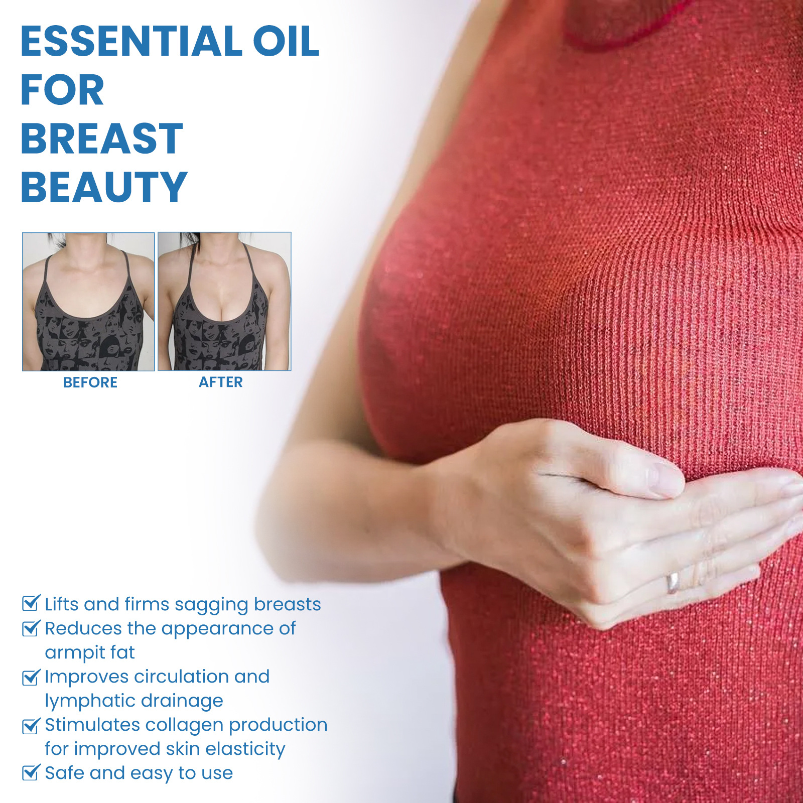 Eelhoe Breast Care Essential Oil Firming Chest Firm Plump Full Breast Care Essential Oil