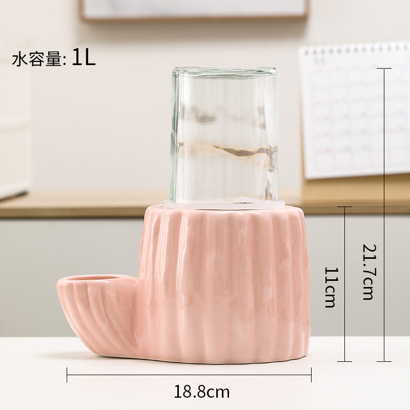 Ceramic Cat Automatic Water Dispenser Mouth Wet-Proof Unplugged Pet Drinking Bowl Feeding Kettle Dog Drinking Bowl