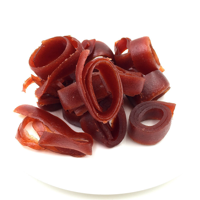 福君山山楂皮半成品30斤 酸甜山楂片卷边料蜜饯零食整箱批发