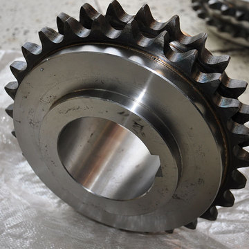 供应45号钢标准双排链轮6分12a节距19051寸16a节距254双排链轮