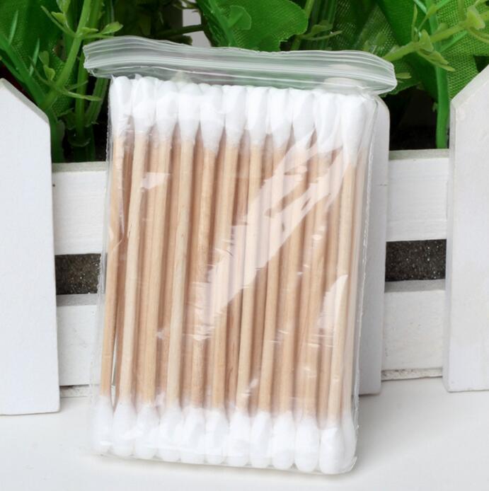 MY ONLY 100 Bagged Cotton Swabs Disposable Double-Headed Sanitary Cleaning Cotton Swab Makeup Ear Picking Spot Delivery