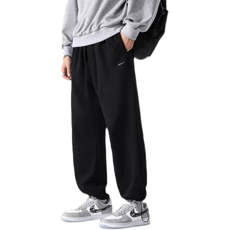 2024 Sweatpants Spring and Autumn Sports Pants Men's Drawstring Knitted Trousers Loose Ankle-Tied Casual Trousers Basketball Shorts Men's and Women's