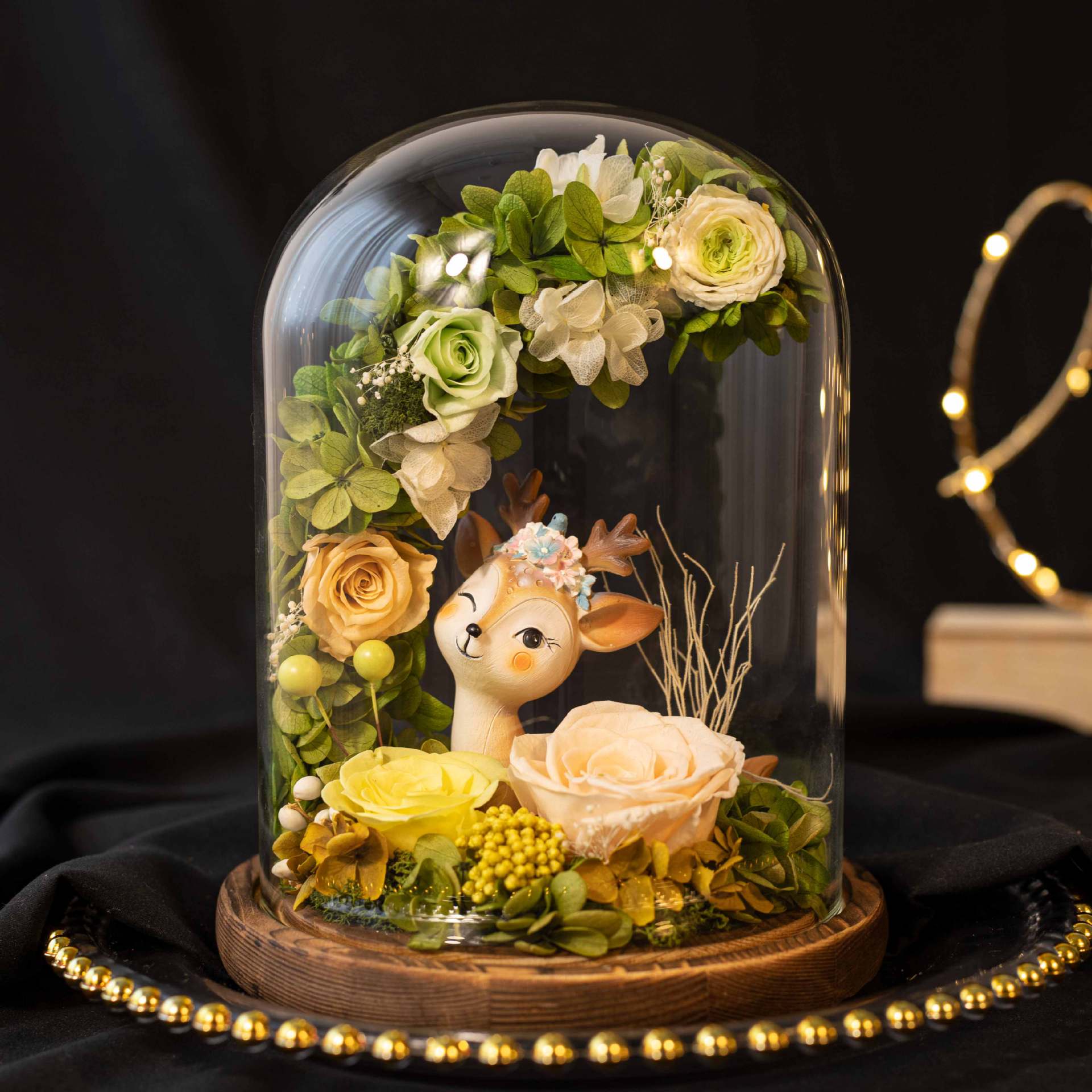 亚马逊永生花家居摆件成品 创意圣诞节礼物 生日礼物 一件代发