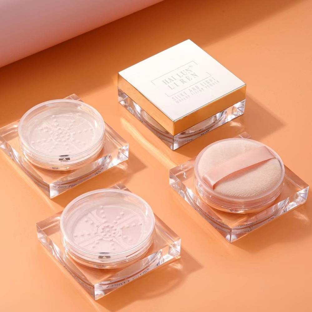 Helen Beauty Light Luxury Mist Face Powder Finishing Powder Concealer Smear-Proof Makeup Air Silky Finishing Loose Powder One Piece Dropshipping