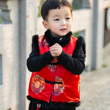 多款男童拜年服唐装汉服婴幼儿宝宝年服马甲儿童加绒加厚冬装外套