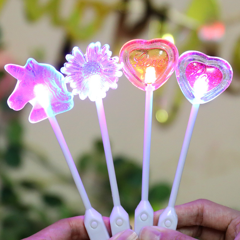 夜店炫彩糖果发光棒棒糖闪光夜光酒吧卡通造型高颜值儿童生日礼物