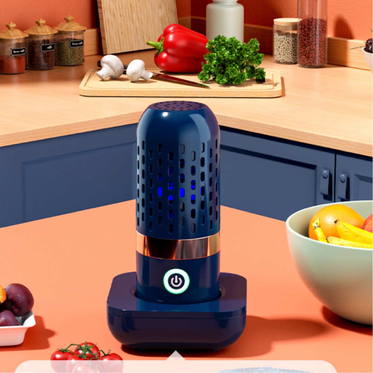 跨境胶囊果蔬净化器食材水果清洗机去除农残降消毒自动洗菜机