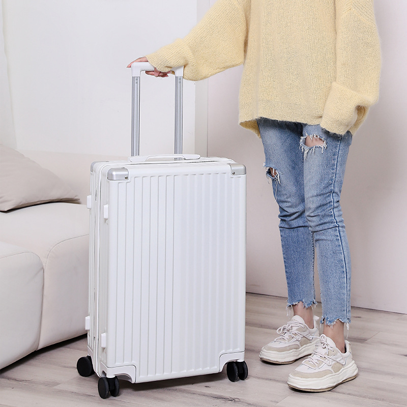 Cross-Border Fashion Cup Holder Luggage Universal Wheel Female Trolley Suitcase Male Password Suitcase Suitcase 20-Inch Boarding Bag