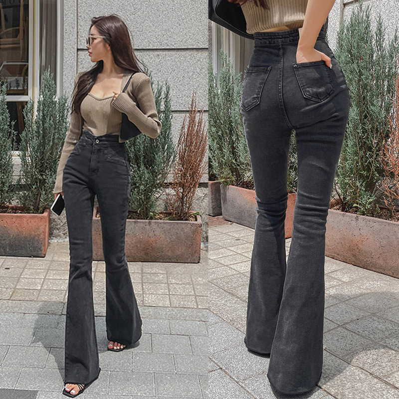 女v喇叭裤牛仔