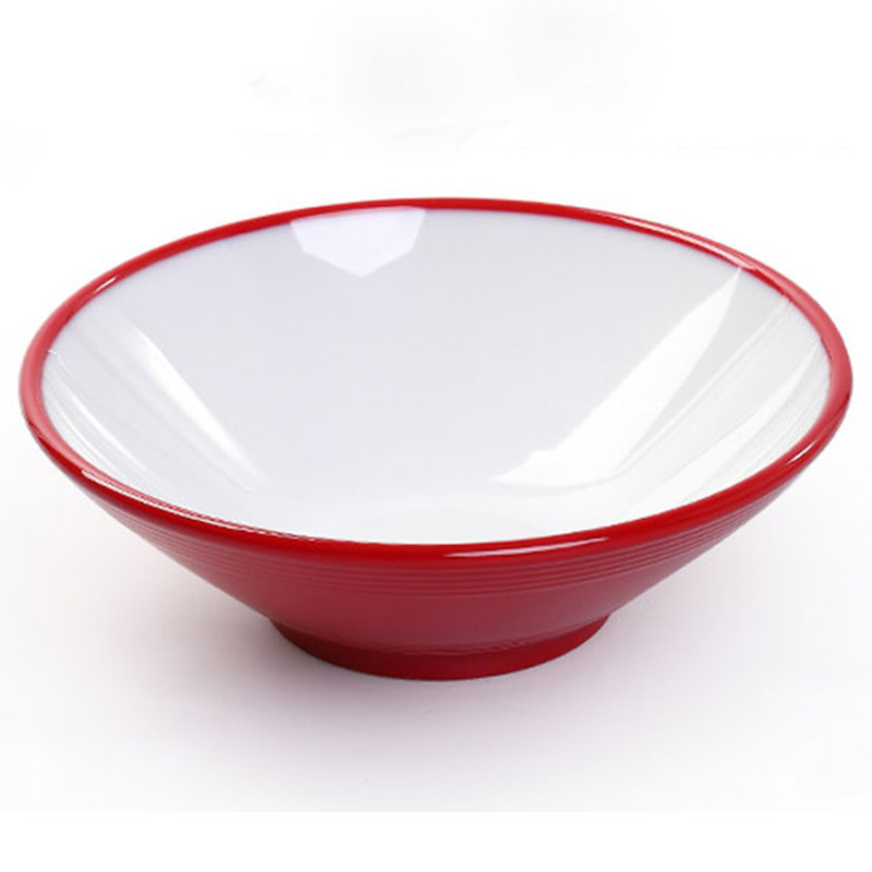 碗密胺餐具网红麻辣烫冒菜大碗树脂塑料仿瓷红白双色拌面大号代发