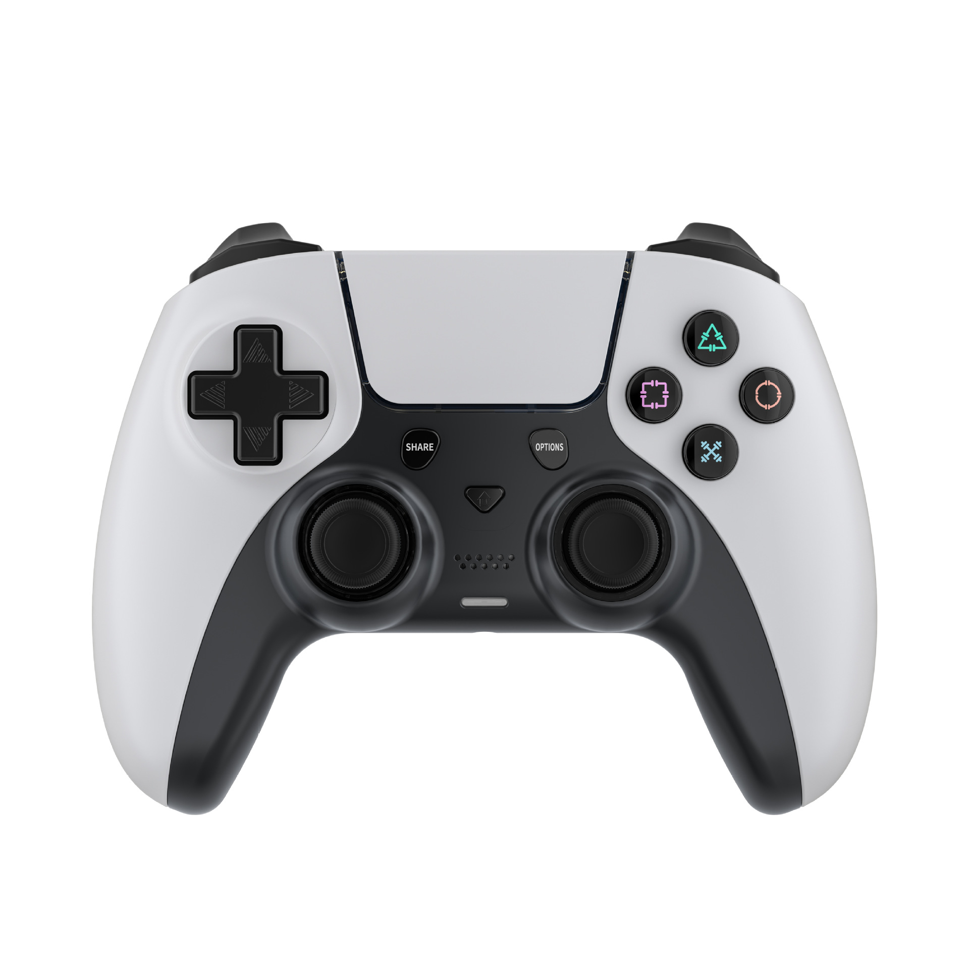 新款私模ps4游戏手柄无线蓝牙双重震动体感p4手柄rgb灯连发带背键