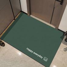 北欧纯色高级感皮革地垫耐脏易打理地垫可擦免洗玄关进门入户地垫