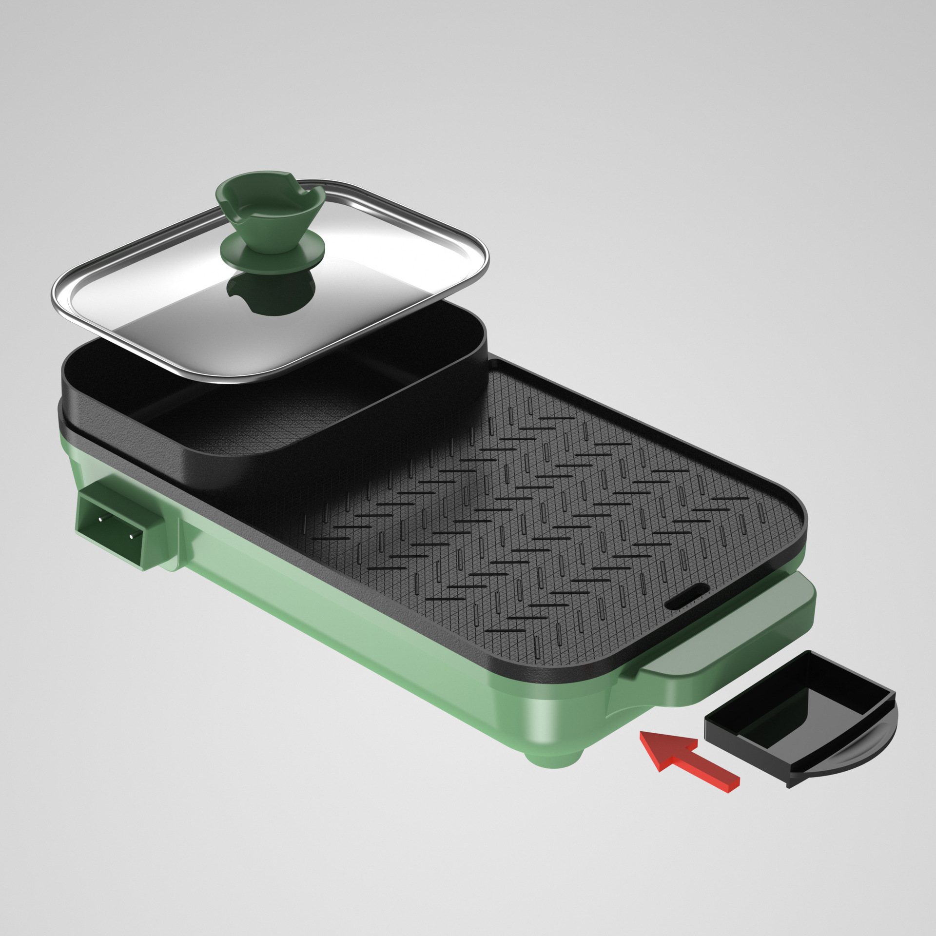 都市太太烤涮一体锅电烤炉家用烧烤机烤肉机电烤盘火锅