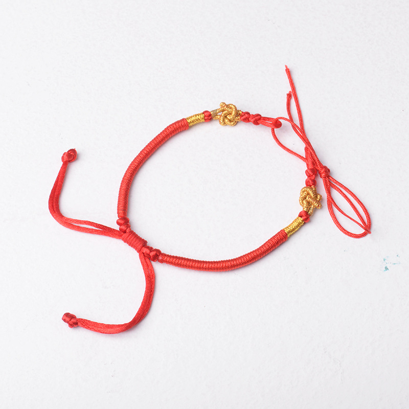 Hand-Woven Coque Red and Black Rope Year Bracelet Anklet Valentine's Day Gift Jewelry Ornament Direct Supply Wholesale