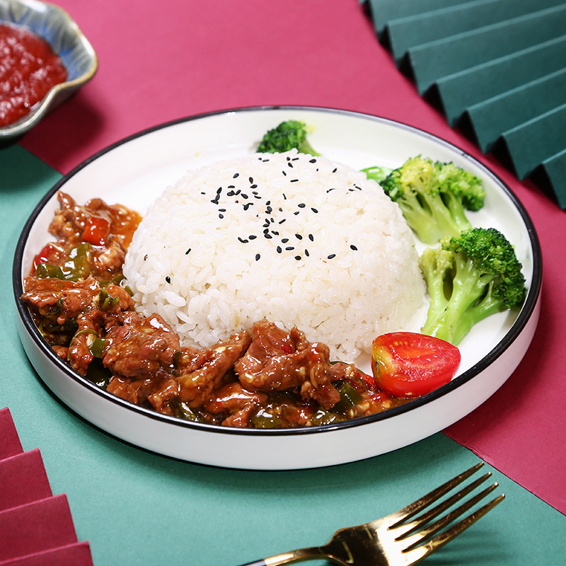 美粒食光外卖料理包速食商用小炒黄牛肉盖浇饭加热快餐速食包批发